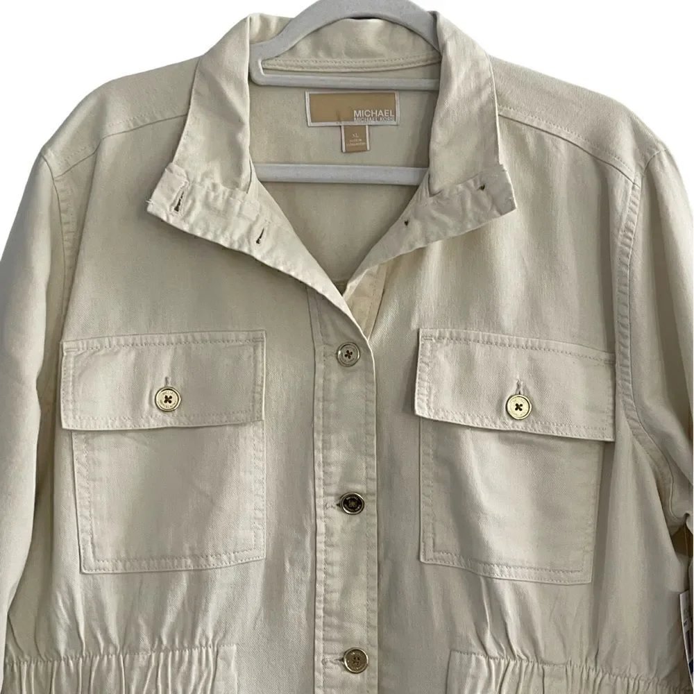 Micheal Kors Utility Jacket Color: Bone Size: XLG